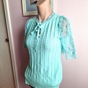 Liquid by Sioni teal blouse